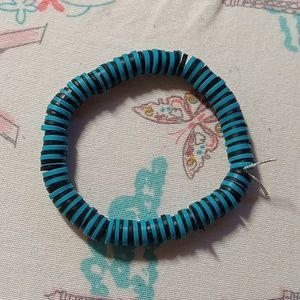 Teal and black bracelet